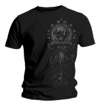 T-Shirt In Flames - Tonal Side Skull