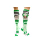 Chaussettes montantes Nintendo - Green Mushroom Stripes