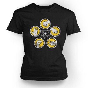 T-shirt The Big Bang Theory - Pierre Feuille Ciseaux - Femme T-shirt The Big Bang Theory - Pierre Feuille Ciseaux - Femme