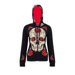 Sweat Zipp&eacute; Jawbreaker - Sugar Skull & Roses - Femme